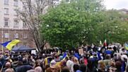 Шествие в подкрепа на военна помощ за Украйна в центъра на София