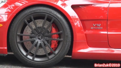 Red Mercedes Sl65 Amg Black Series