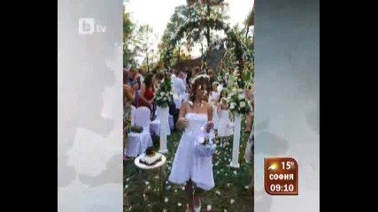 Кадри от сватбата на актьорите Ники Илиев и Саня Борисова