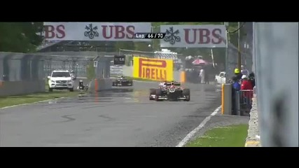 F1 Гран при на Канада 2012 - Grosjean изпреварва Alonso [hd]