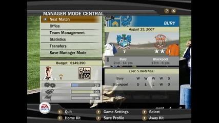 Fifa 07 - Manager Mode Bury Season 02 Епизод 9