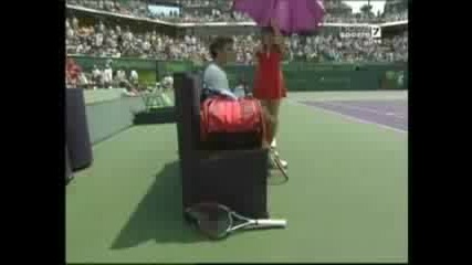Atp 1000 Miami 2009 : Федерер чупи ракетата си