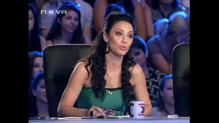 Журито се подиграва много лошо с тази жена - X - Factor България 11.09.11