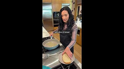 Demi cooking and her cooking book