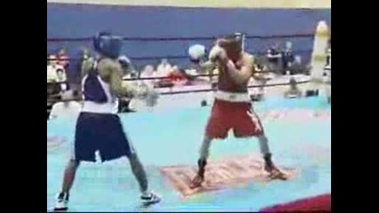 Amateur Boxing Raushee Warren[blue] In 2008 Olympic Trials.