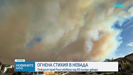 Огромен горски пожар принуди 90 000 души да се евакуират в Невада