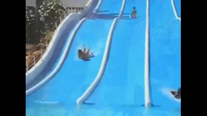 slide in splash (benny hill)