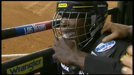 Chad Ochocinco bucks off Pbr bull Deja Blu