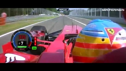 F1 Гран при на Италия 2012 - Alonso отпада от Fp 1 [hd]