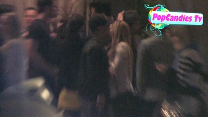 Ashley Tisdale & Gabe Saporta leaving Roosevelt in Hollywood!