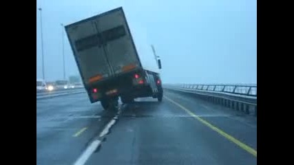 Truck Blown Away