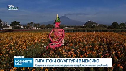 10-метрови гигантски скелети оживяха в Мексико за Деня на мъртвите