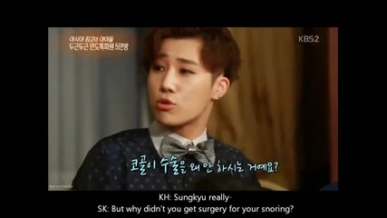 [eng Sub] 150411 Sunggyu – Kbs Entertainment Weekly Fluttering India (cut)