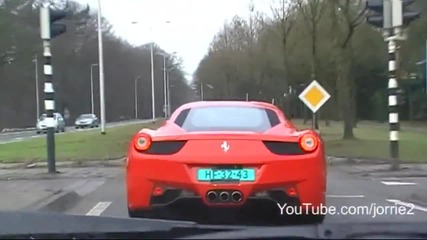 Chasing the new 2010 Ferrari 458 Italia Incredible sound 