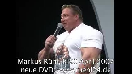 Markus Ruhl uber die neue Dvd, Fibo 2007 , (german) 
