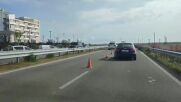 Катастрофа с две коли затруднява движението по Околовръстното в Поморие