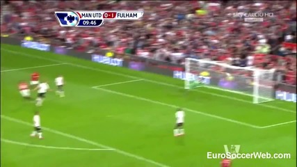 Ван Перси отбелязва важен гол за Манчестър Юнайтед срещу Фулъм - 25.08.2012г.