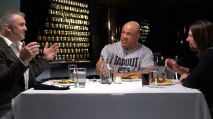 Kurt Angle recalls brutally throwing Shane McMahon through glass on Table for 3 (WWE Network Exclusive)