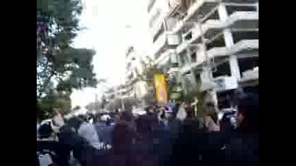 Paok Fans On Road To Athens