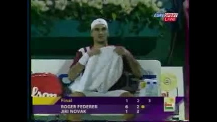 Roger Federer vs Jiri Novak. 2003 Dubai Tennis Championships Final