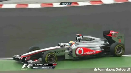 F1 Гран при на Унгария 2011 - Hamilton блокира много здраво гумите на болида си Hd