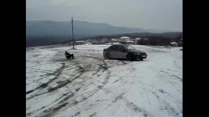 Vectra B Snow Fun with sled