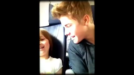 Justin Bieber and lil Sister Jazzy singing Boyfriend