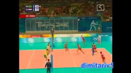 Волейбол Бразилия - Египет 1 - 0 ( Пекин - 2008 )