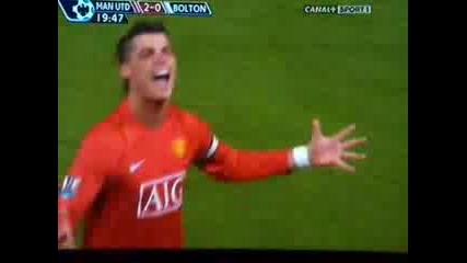 Ronaldo 2 Goals Vs Bolton 19.03.08g