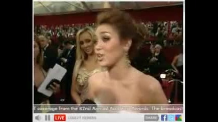 Miley Cyrus Red carpet interview oscars 2010 