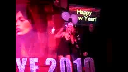 Christina Aguilera new year 2010 countdown at Tao club Las Vegas 