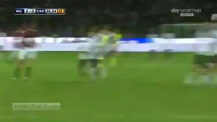 Милан 3:0 Каляри - Втори гол на Робиньо