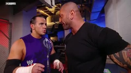 Matt Hardy talks to Batista