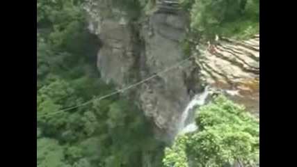 Extreme Jumping from Cliff.