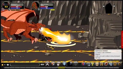 Adventure Quest Worlds battles #3:red Dragon solo