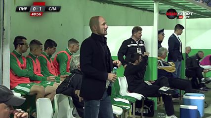 Радуканов имитира ситуация от мача