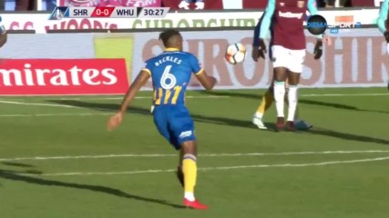 Шрюсбъри - Уест Хем 0:0 /първо полувреме/