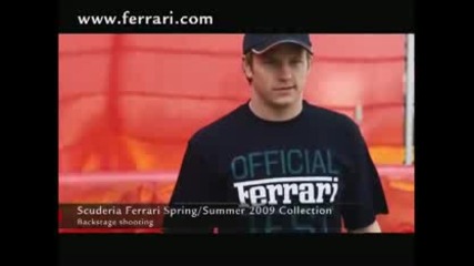 Kimi Raikkonen and Felipe Massa modeling for Scuderia Ferrari Spring/summer 2009 Collection