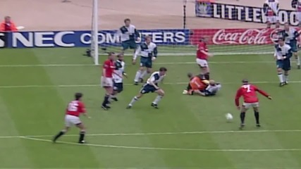 Гола на Крал Ерик във финала на Фа Къп през 1996г срещу Ливърпул.