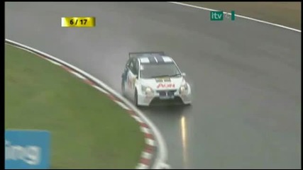 2010 Btcc - Race 2 at Brands Hatch - Part 2 of 5 (restart - Safety Car) 