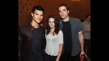 Comic Con Taylor Lautner, Kristen Stewart Robert Pattinson rst clear pic of the three [www.keepvid