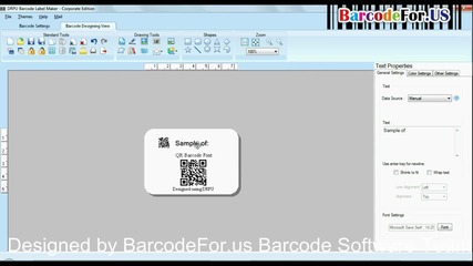 Create and print Qr barcode label