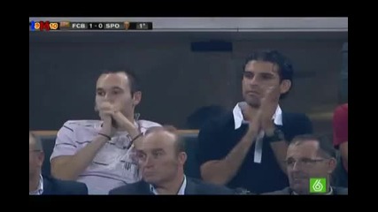F.c Barcelona Vs Sporting Gijon 3 - 0 all Goals Highlights (31 08 09)