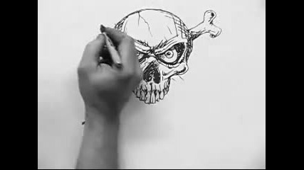 Skull Speed Drawing (dirtdesignsgraphic com)