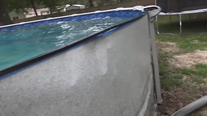 Angry Grandpa Drives Into Swimming Pool!!