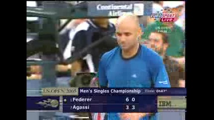 Us Open 2005 Final Roger Federer - Andre Agassi
