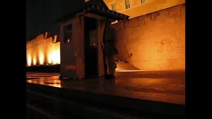 Change of guards front of Greek parliament 