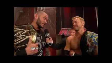 Randy Orton казва на Christian че ще го победи по късно в шоуто