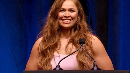 Ronda Rousey tells her fans to "prove them wrong" in her UFC Hall of Fame induction speech