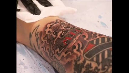 Miami Ink - Biohazard Flaming Skull Tattoo